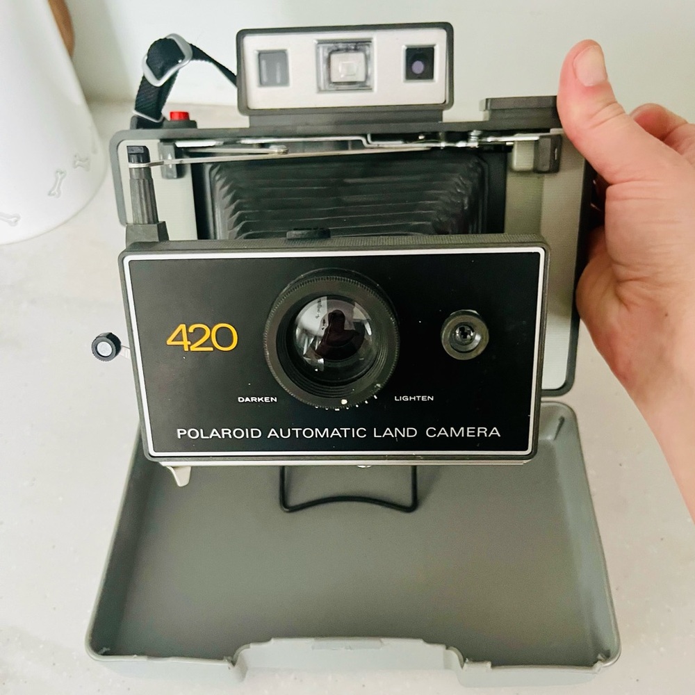 Vintage Polaroid 420 Land Camera with Manual UNTESTED